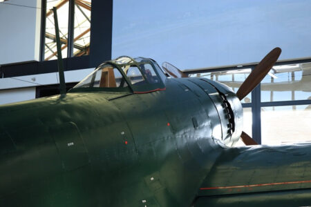 紫電改のコックピット外装の写真